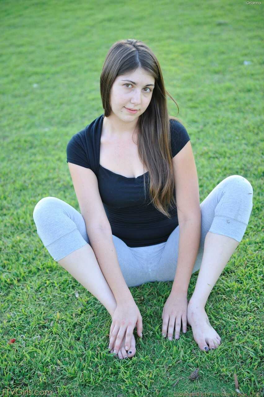 Orianna's sexy glasses fall off during her outdoor workout as she pleasures herself in the woods. - Danielle Delaunay...