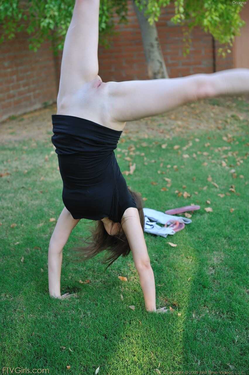 Orianna's sexy glasses fall off during her outdoor workout as she pleasures herself in the woods. - Danielle Delaunay...