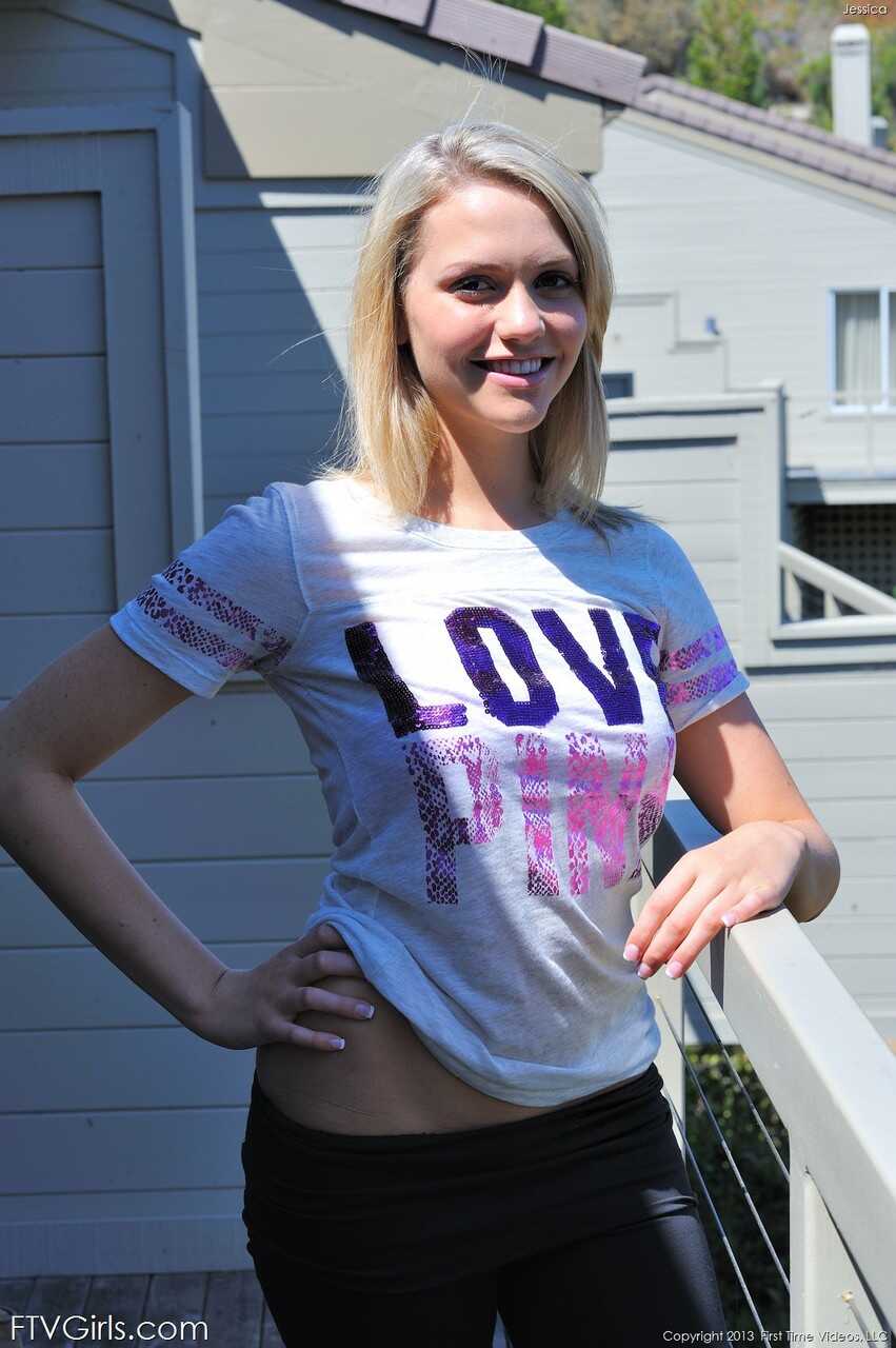 Jessica's Red Hot Dress: The Flexible Teen's Skinny Cutie Exposes Her Boobs and No Panties  featuring Mia Malkov...