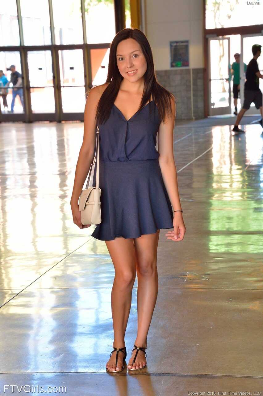 Hot babe Leanna gets caught spreading her pussy and flashing her nipples in public! - Leanna