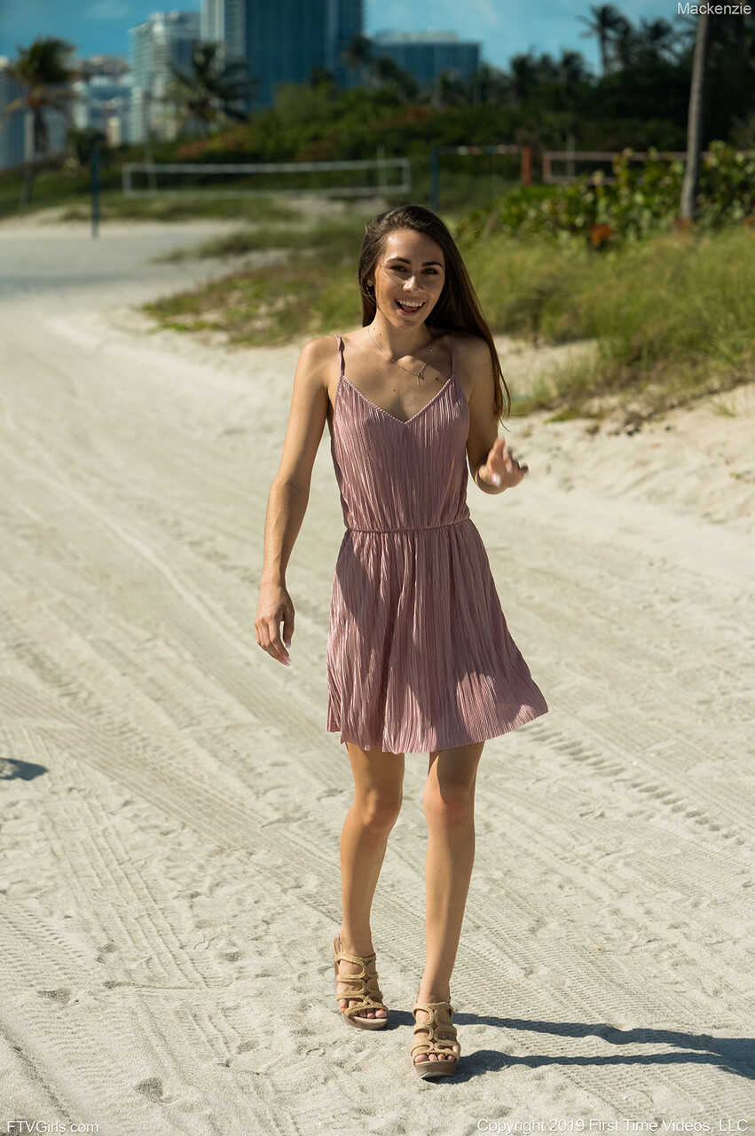 Mackenzie's Hot Beach Day: The Naughty Teen Strips and Poses Shamelessly in Her Bikini - Mackenzie Mace