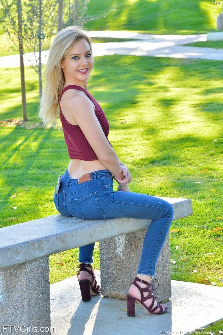 Amateur Stunner Kami Flashes Her Sexy Swimsuit in Public While Rocking Hot Sneakers! - Kami