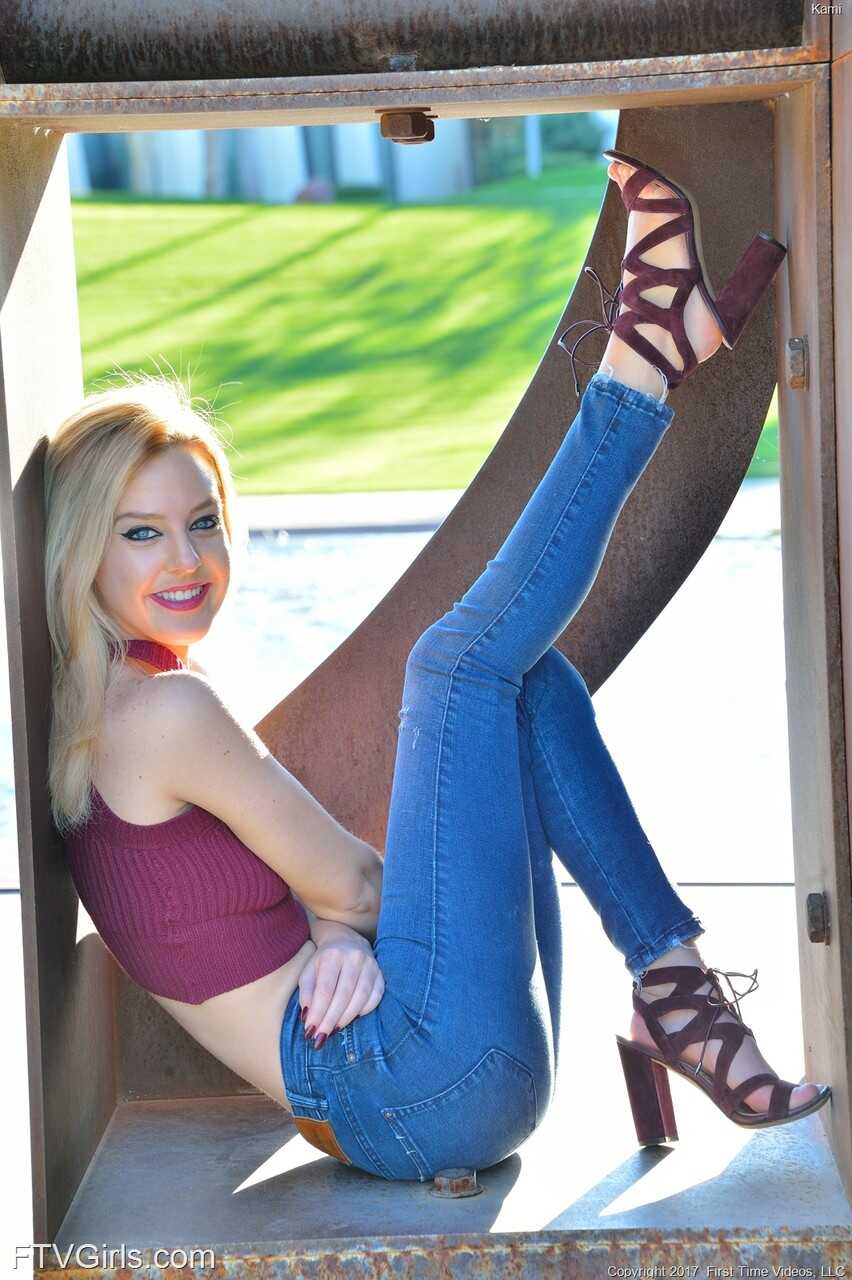 Amateur Stunner Kami Flashes Her Sexy Swimsuit in Public While Rocking Hot Sneakers! - Kami