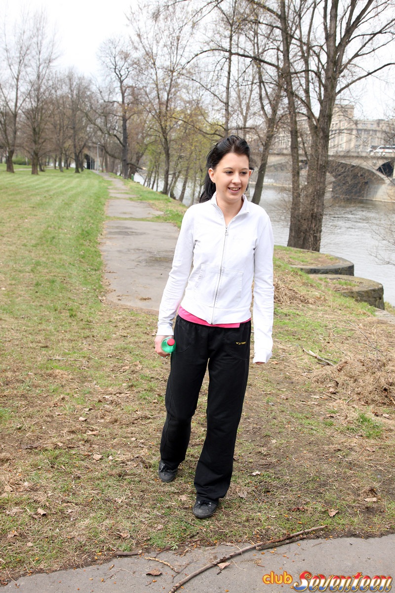 Cute Young Girl Undressing For Shower Showing Tiny Titties And Spreading