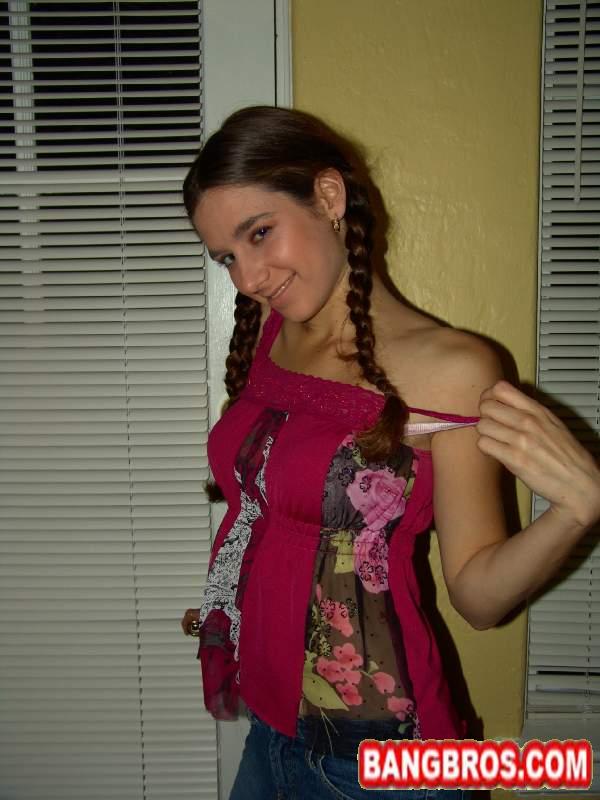 Cute Babe Melissa Gets Her Tight Pussy Stretched By Rock Hard Dick