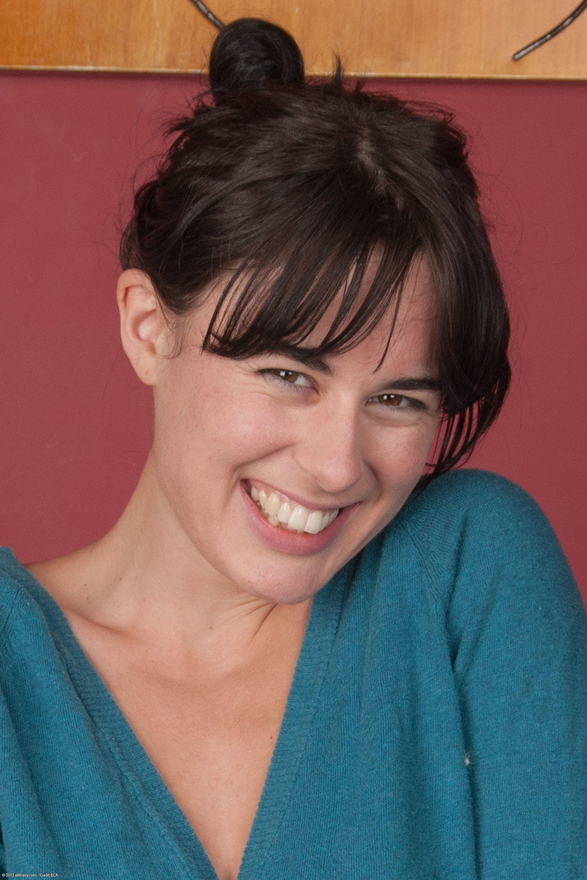 Amateur Teen Olive Spreads Her Hairy Pussy In Solo With Small Ass