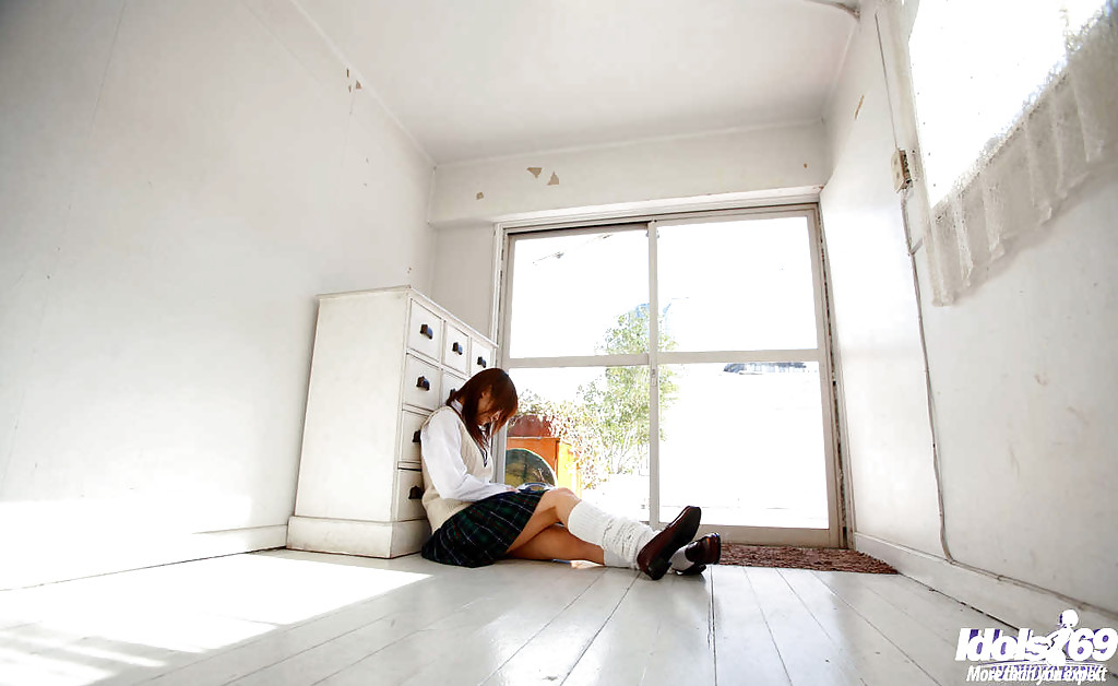 Naughty Asian Coed Mie Matsuoka Slipping Off Uniform And Panties