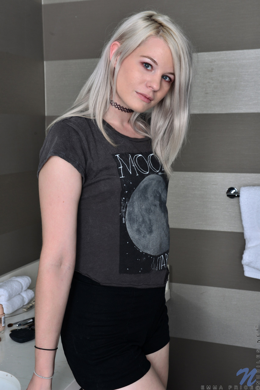 Adorable Amateur Emma Price Strips Pink Undies And Rubs Her Twat