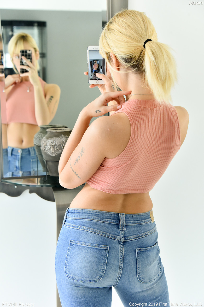 Maxim Law Shows Off Her Natural Tits And Toys Her Tight Ass