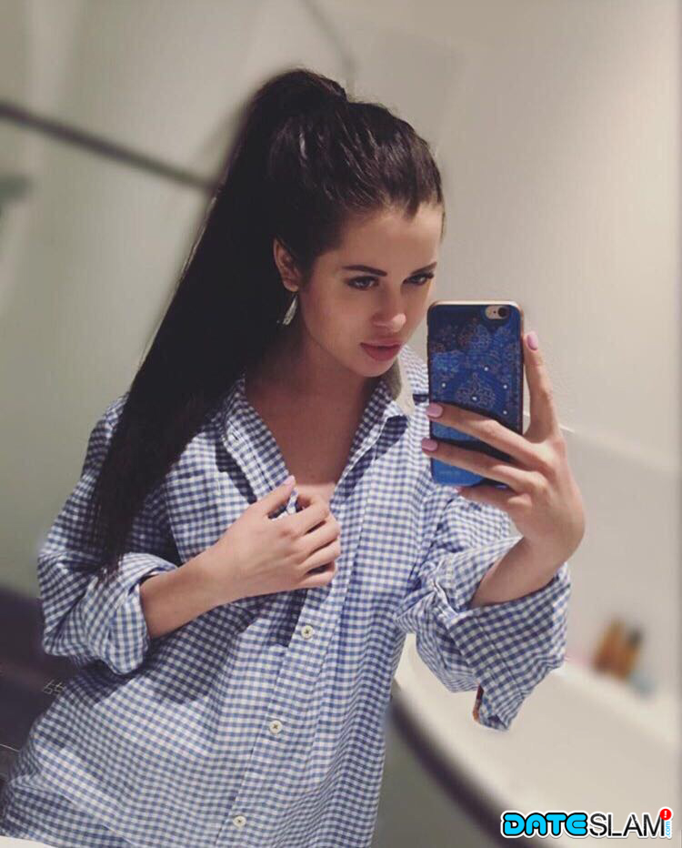 Dark Haired Julia Takes Sexy Selfie In Skimpy Outfits