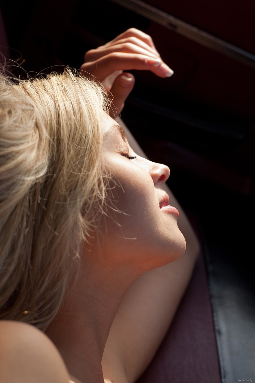 Young Blonde Luciana A Shows Her Trimmed Pussy And Teen Tits Outdoors