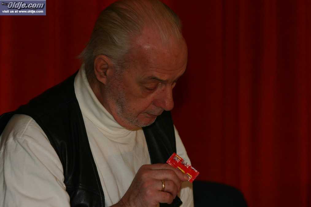 Pretty College Girl Blows Up Condom And Takes Old Man's Cock In Mouth