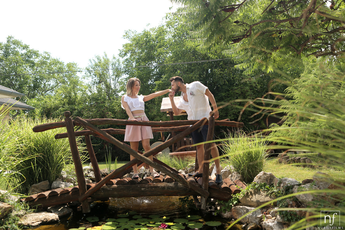 Skirt-Clad Vera Wonder Gives Outdoor Blowjob Before Indoor Sex