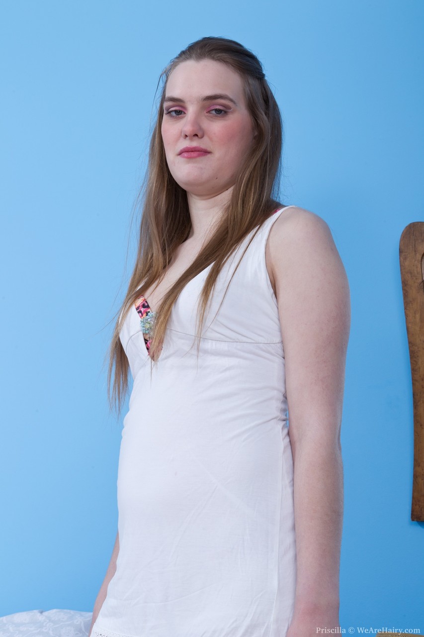 Arousing Views Of Priscilla'S Deliciously Hairy Pussy From Pretty Brunette