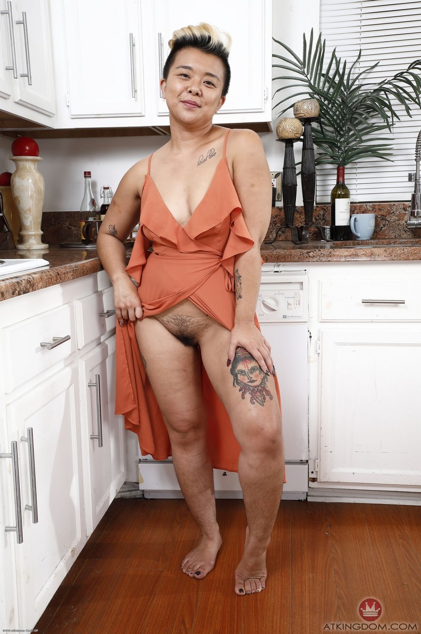 Amateur Asian Female Lulu Sparkle Spreads Her Hairy Twat With Tattoos