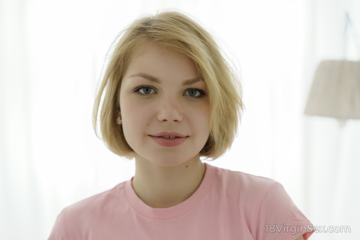 Charming 18 Year Old With Perky Breasts Takes Dildo To Virgin Pussy