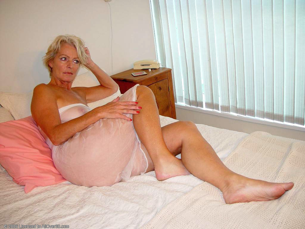 Justine Milf Shows Hairy Pussy And Tanned Tits In Sheer Lingerie