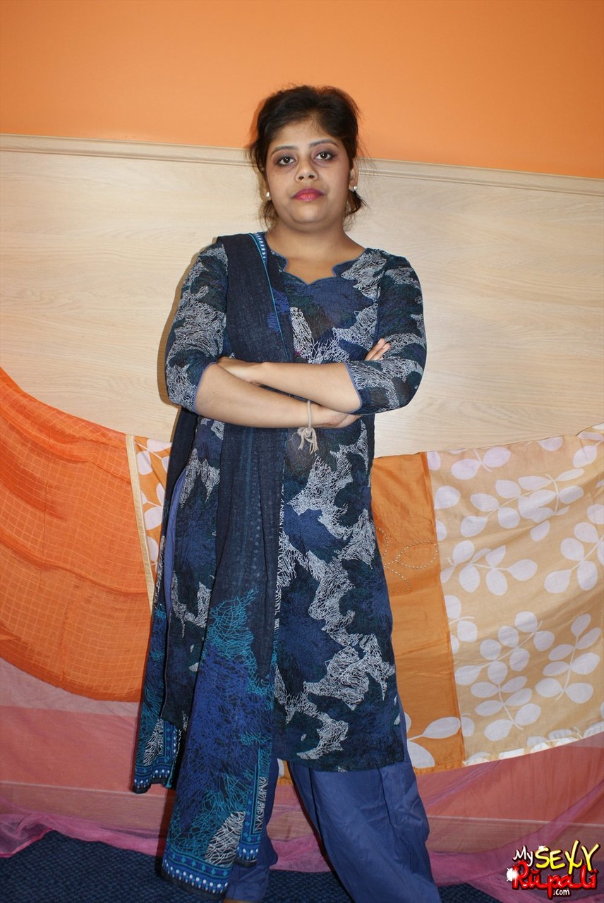 Fat Indian Female Rupali Uncovers Breasts Before Removing Thong