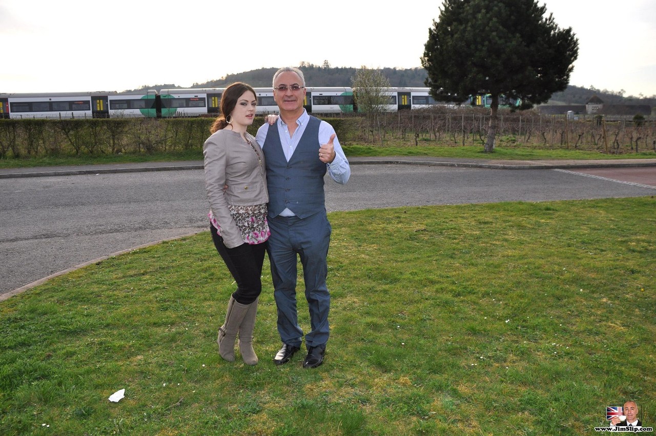 Dutch Brunette Leone Queen Flashes Big Boobs And Spreads In Uniform