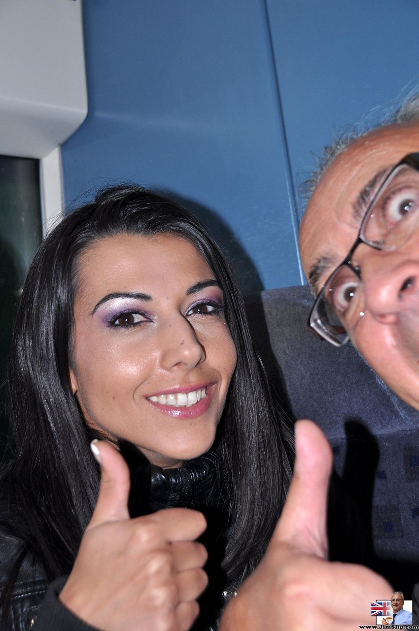 Lou Charmelle In Plaid Skirt Exposes Tits And Rides Old Dick