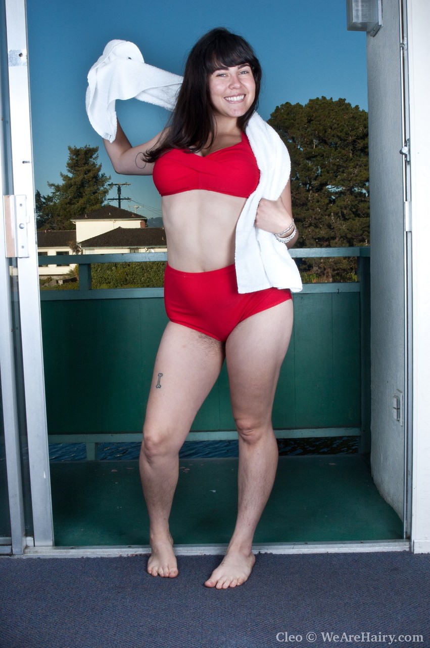 Chubby Teen Strips To Show Natural Tits And Unshaven Body