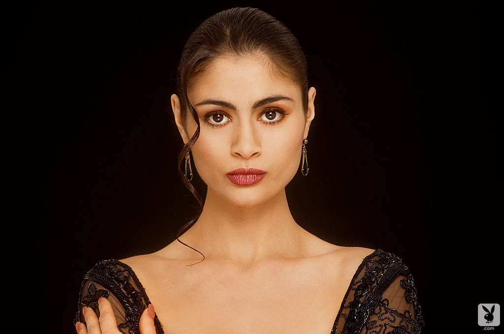 Wet Nude Charlotte Lewis Flashes Her Big Tits While Posing