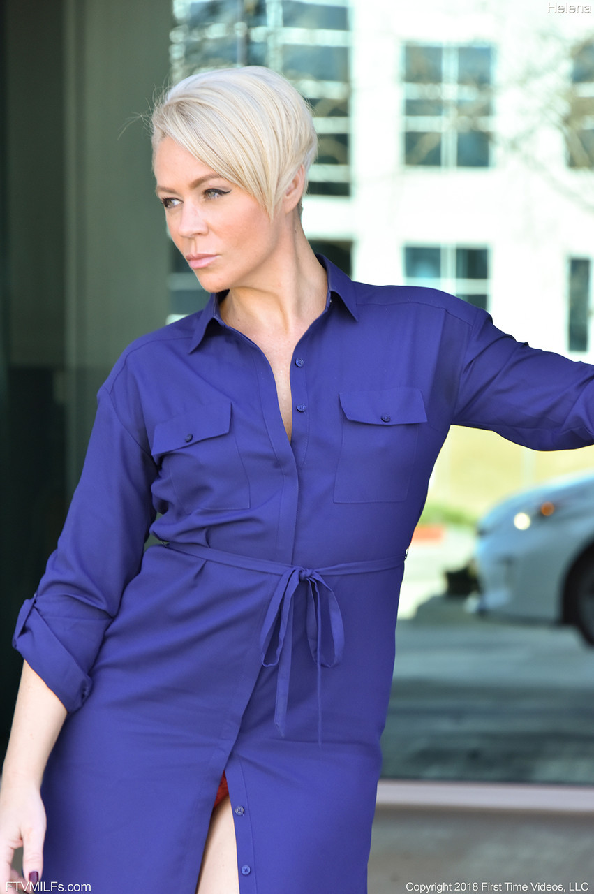 Beautiful Helena Flashing Firm Small Tits And Sexy Panties In Public