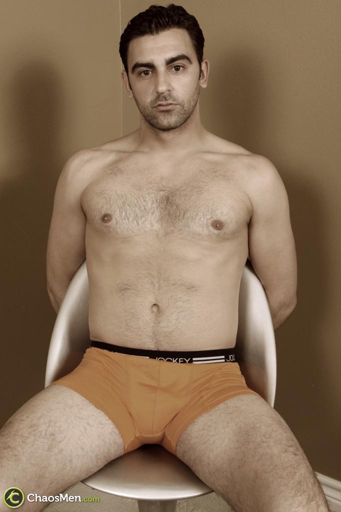 Tied-Up And Blindfolded Gay Man Fabian Receives World-Class Blowjob From Bryan