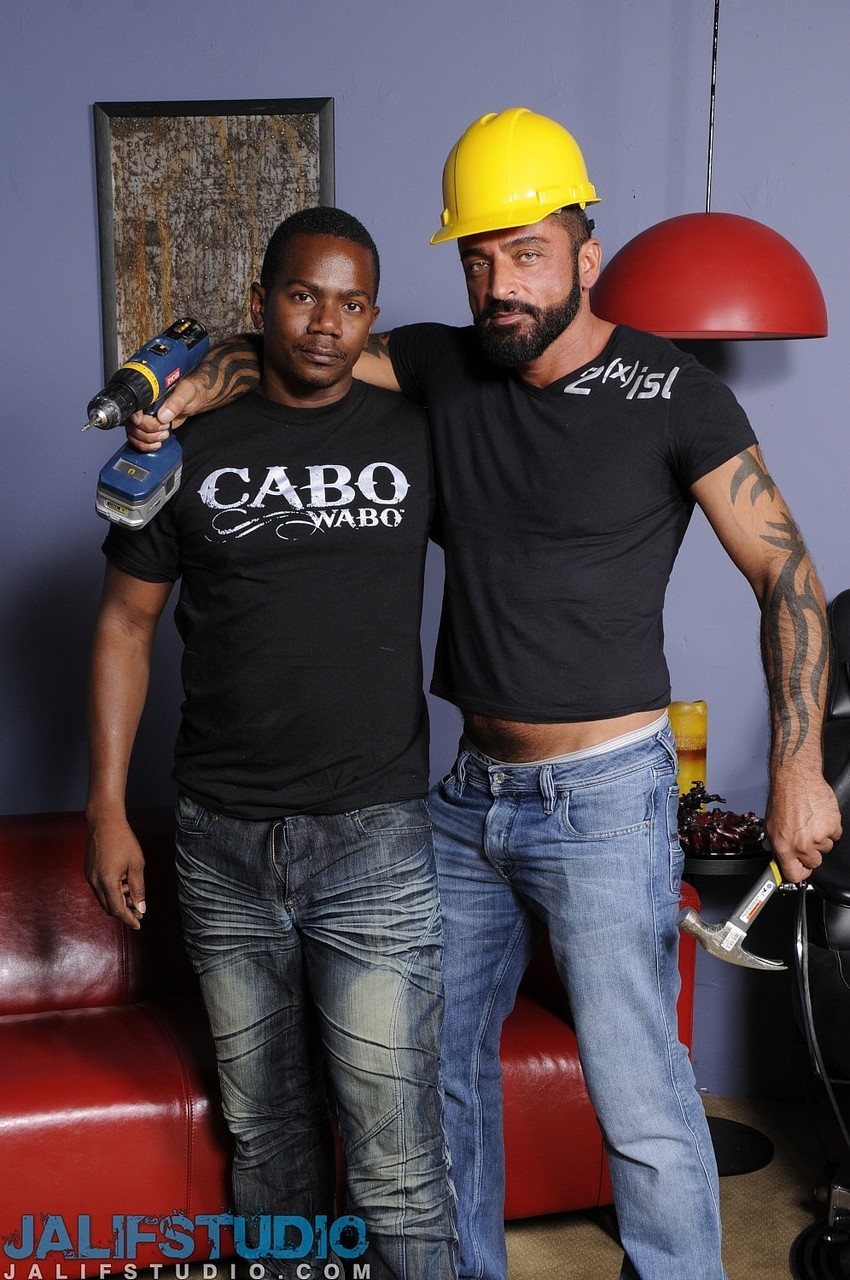 Hairy Inked Construction Worker Tom Colt Bangs Gay Ebony Lance Kincaid Hard