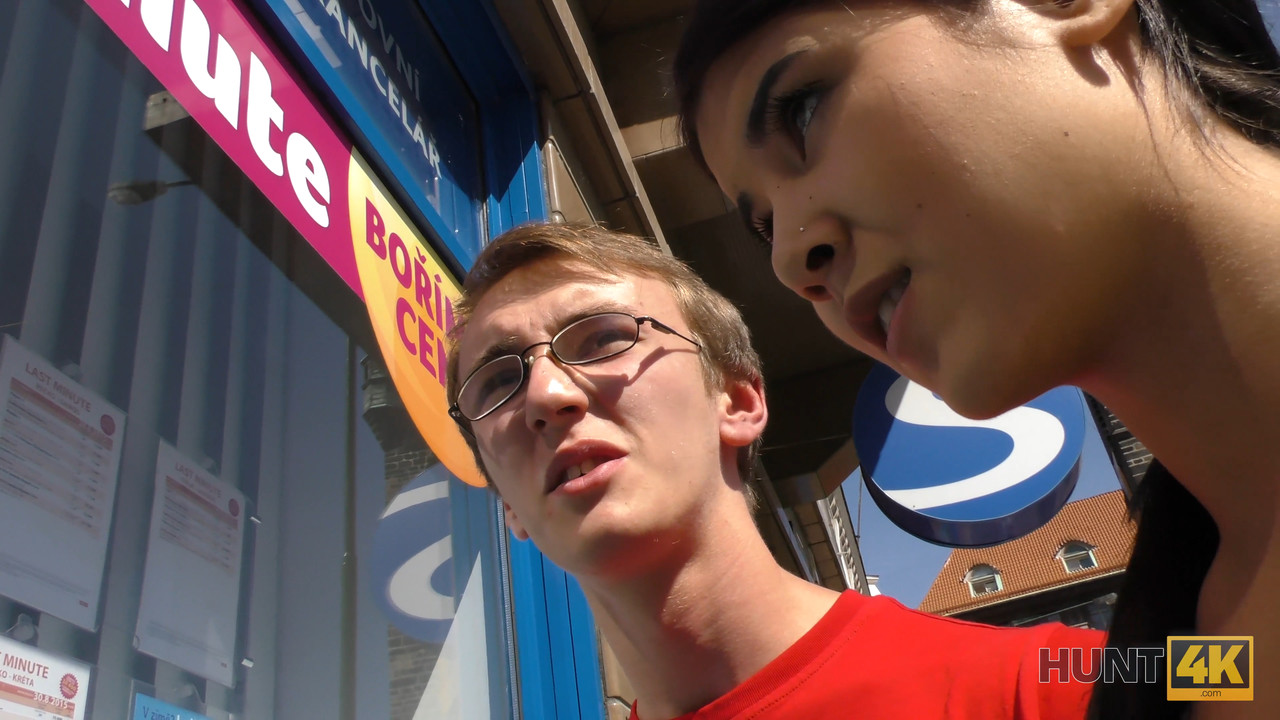 Amateur Doll Screws Old Stranger While Nerdy Boyfriend Watches