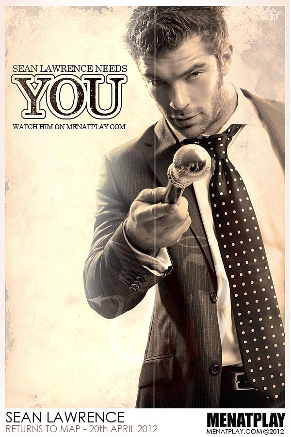 الفحل المثلي شون لورنس يغسل جسده المشعر وقضيبه الكبير في الدش