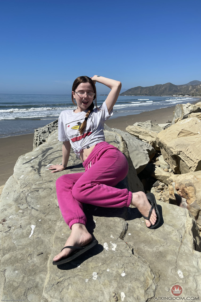 Petite Amateur Nerd Alina West Shows Booty And Freshly Shaved Pussy