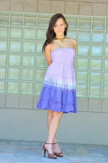Japanese Woman Strips Out of Her Dress and Heels Outdoors