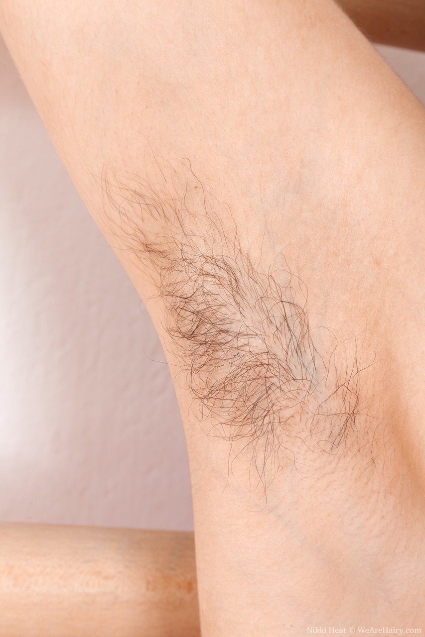 Skinny Cutie Nikki Heat Shows Tiny Tits And Hairy Armpits And Twat