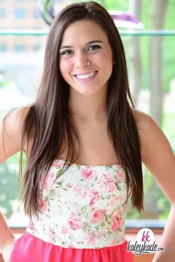 Kaley Kade – Brunette with Pierced Nipples Fingers and Uses a Dildo in Panties