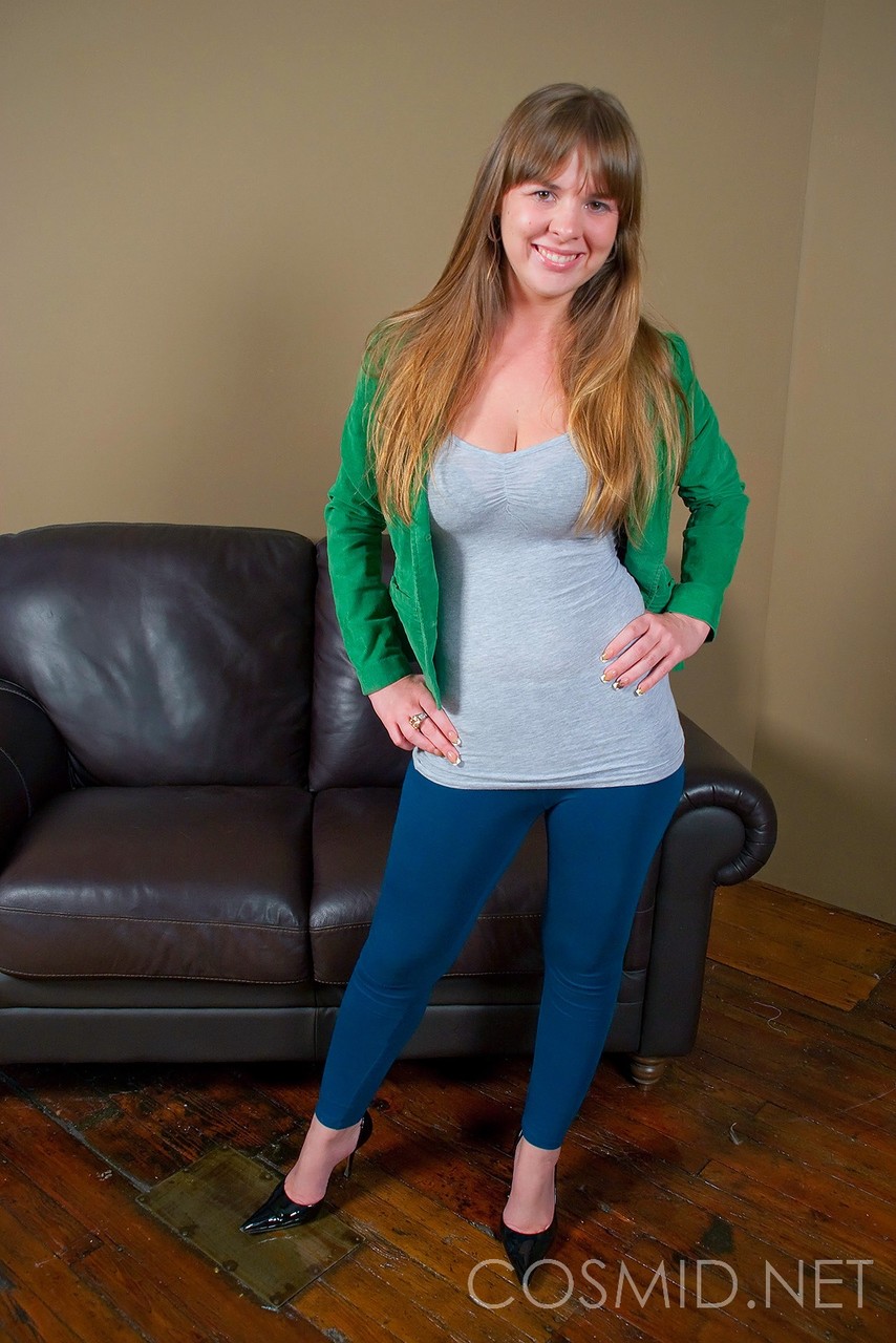 Seductive Thin Jenna Undressing In Living Room Teasing With Nice Tits