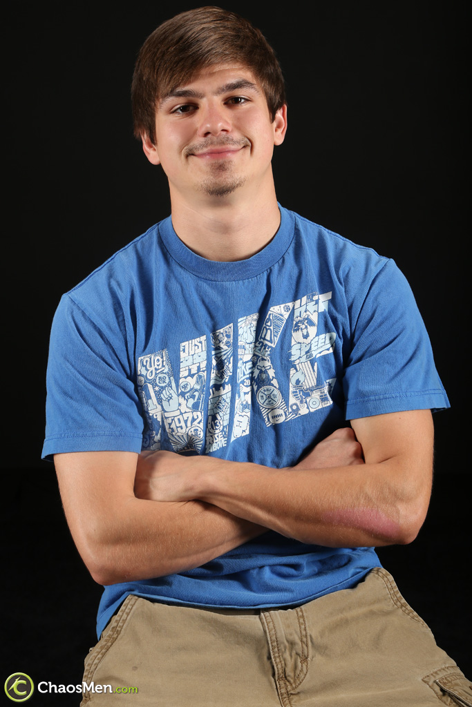 Gay Brunette Colt McGraw Shows Big Hard Dick And Poses Naked On Bed