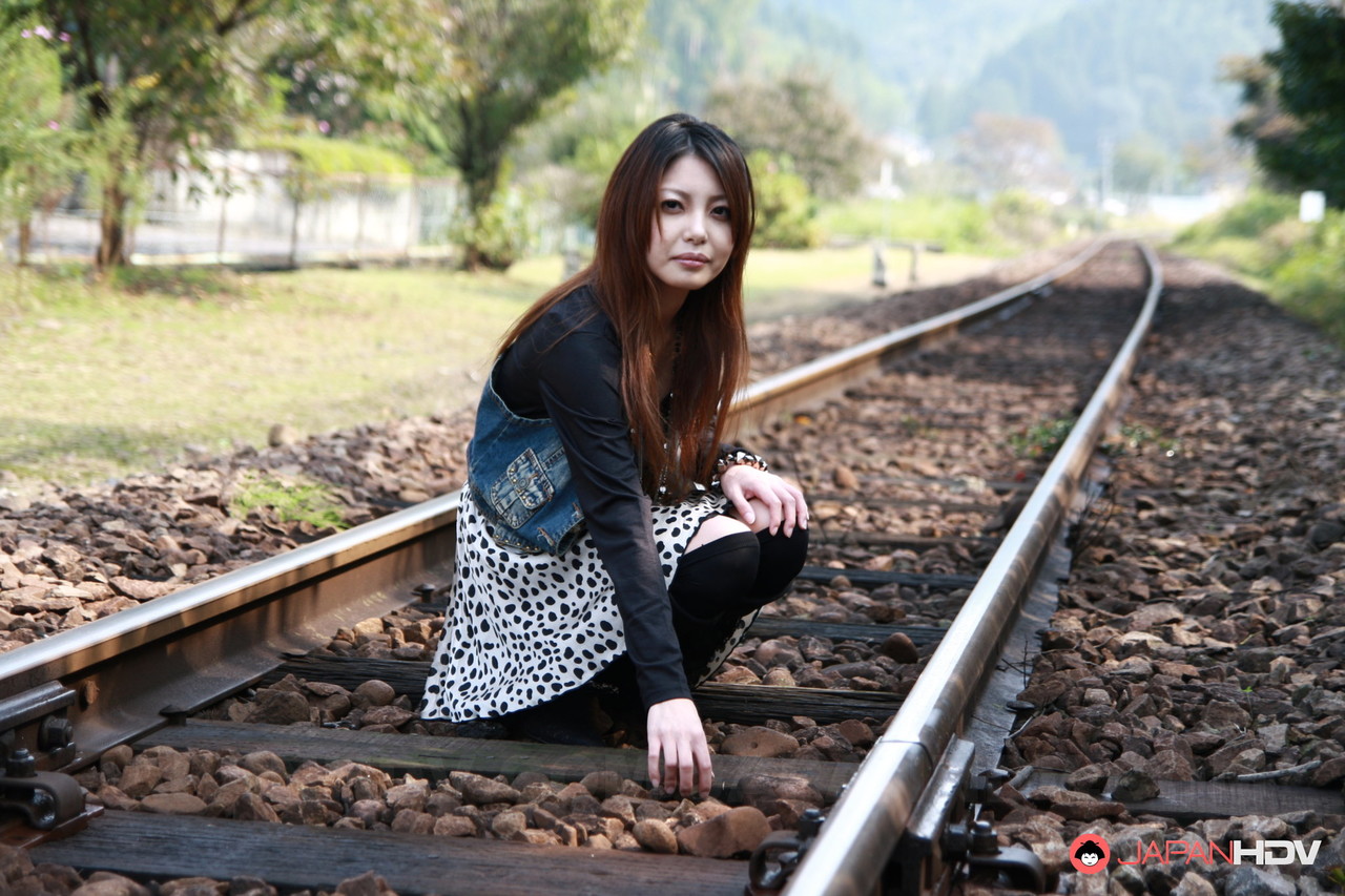 Sassy Asian Sakurako Strips By River To Flaunt Tiny Tits And Hairy Muff