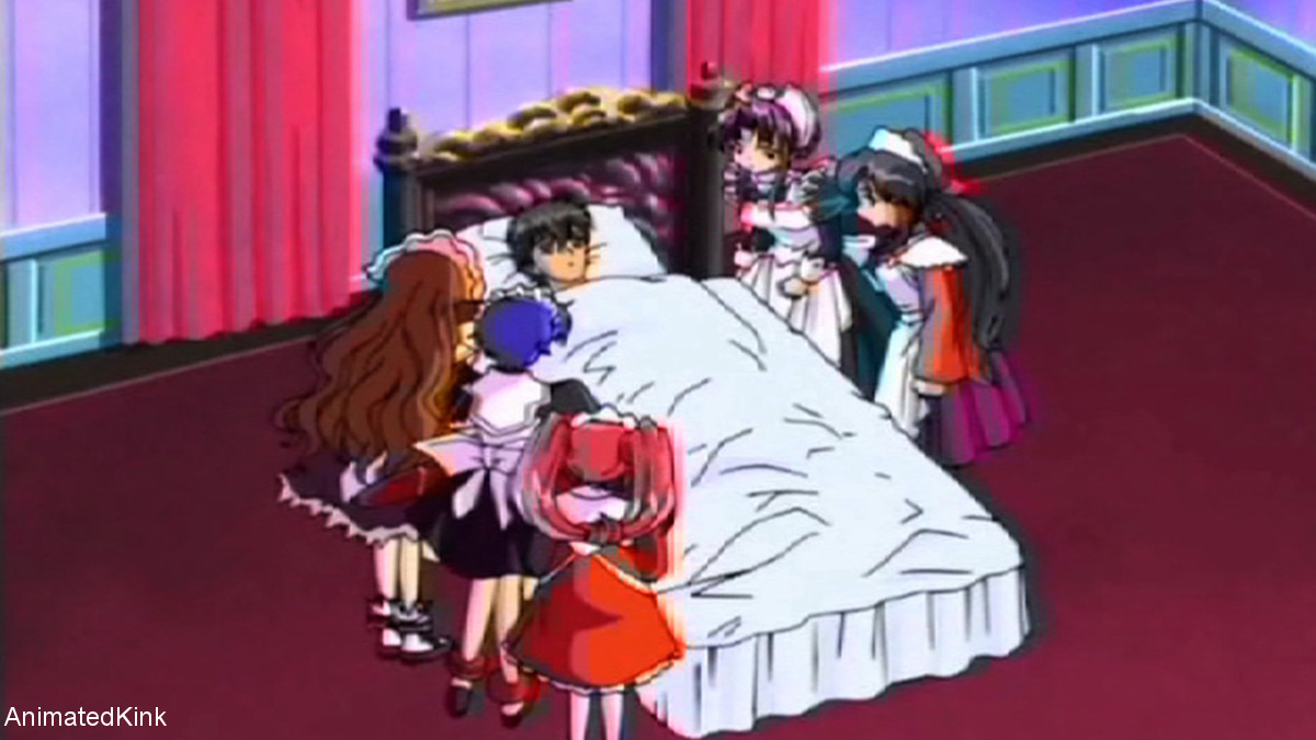 सुपर सेक्सी कार्टून दासियों और बड़े लंड वाले बॉस के साथ जंगली त्रिकोण