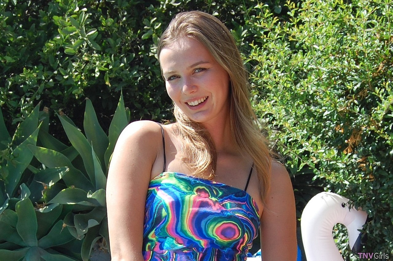 Colorado Babe Stella Flashes Her Adorable Big Ass Poolside