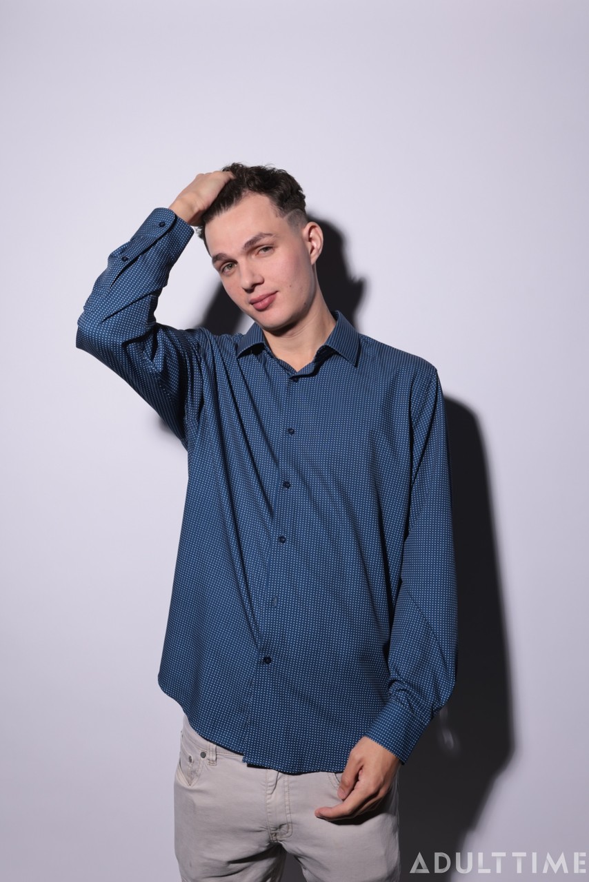 Josh Rivers: Pretty Gay Brunette Strips, Jerks Off And Touches Himself