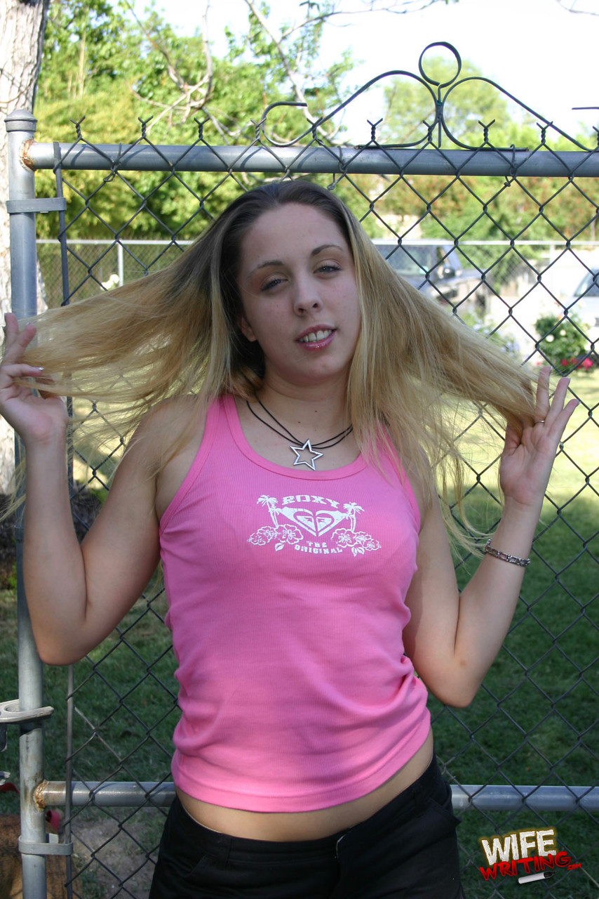 Sassy Teen Strips Naked Outdoors Before Getting Slut Tagged And Sucking BBC