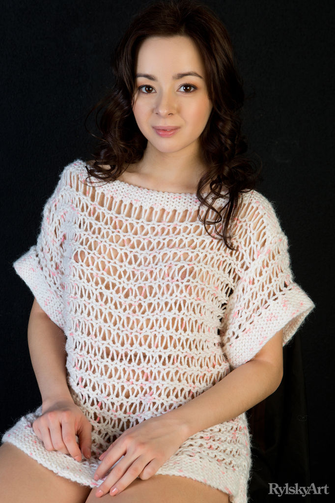 Shania Flashes Her Nice Ass While Displaying Her Young Brunette Pussy