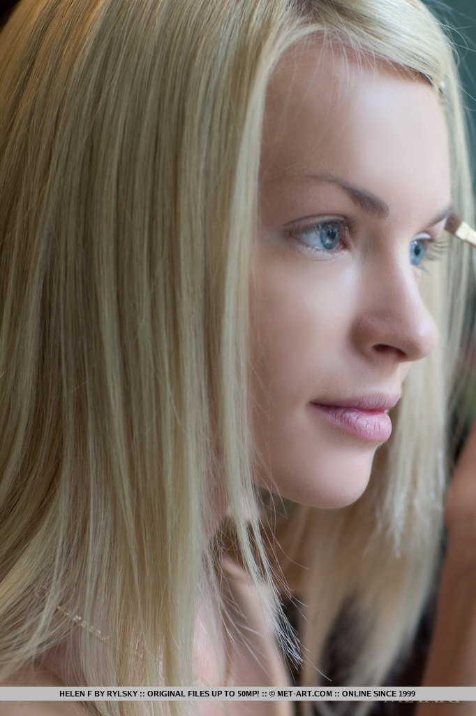 Adorable Blond Teen Helen F Shows Her Yummy Pussy During Nude Close Up