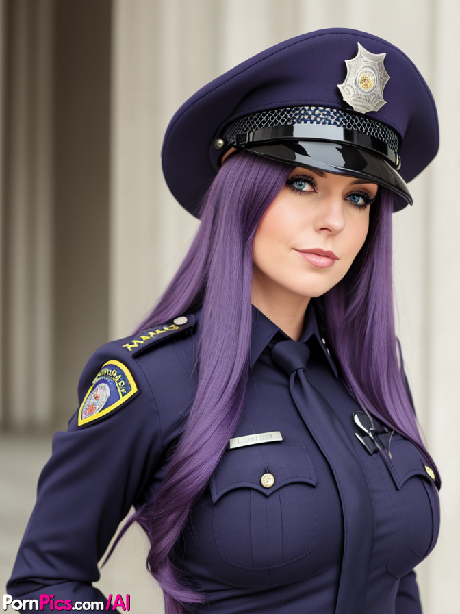 AI生成的女警梅兰妮·波利斯炫耀她惊艳的乳房