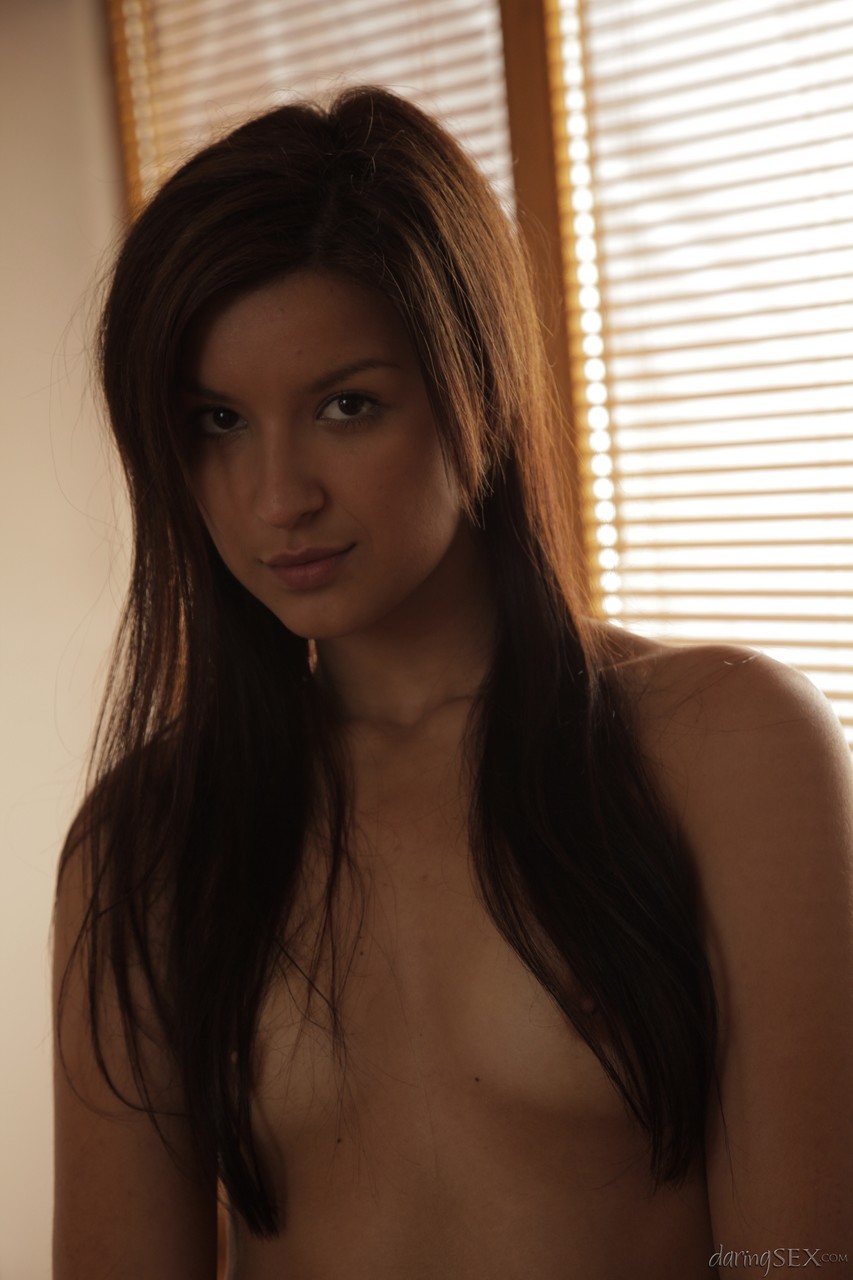 Petite Brunette Teen Gabriella D Blowjob and Fucking with Cumshot