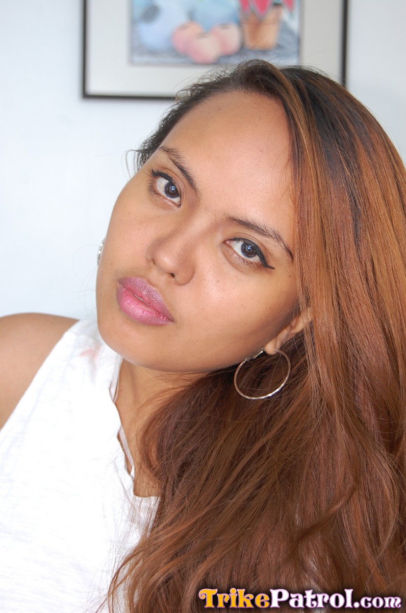 Asian Redhead Kimar Bares Tits And Twat Before POV Blowjob