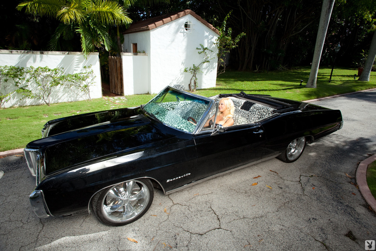 البلonde البدينة نيكول فان كروفت تنتزع ملابسها في السيارة