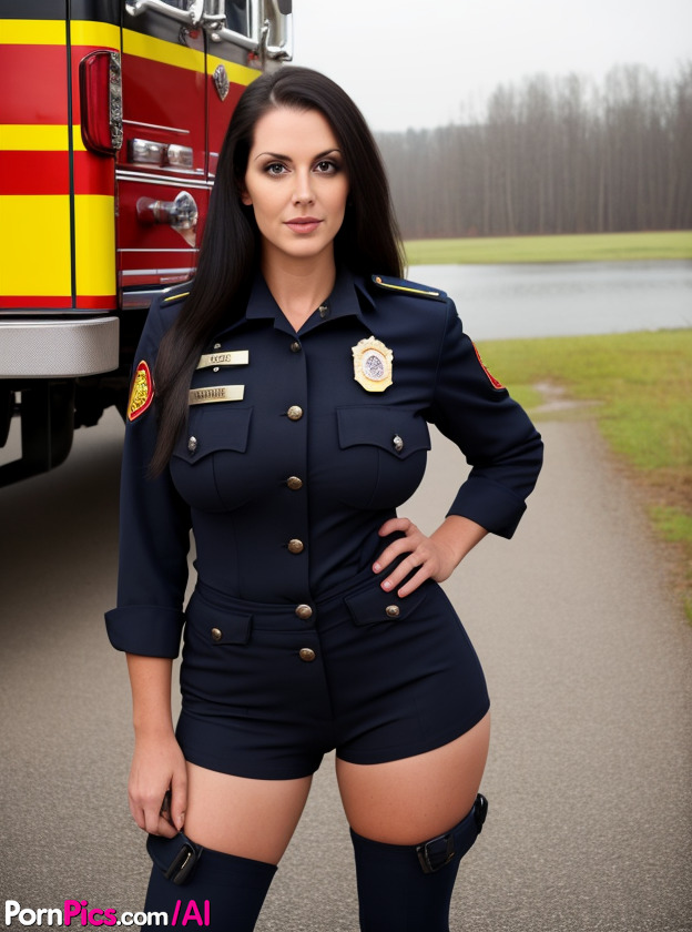 華麗的人工智能生成消防員安娜·佐爾德展示令人驚嘆的裸體
