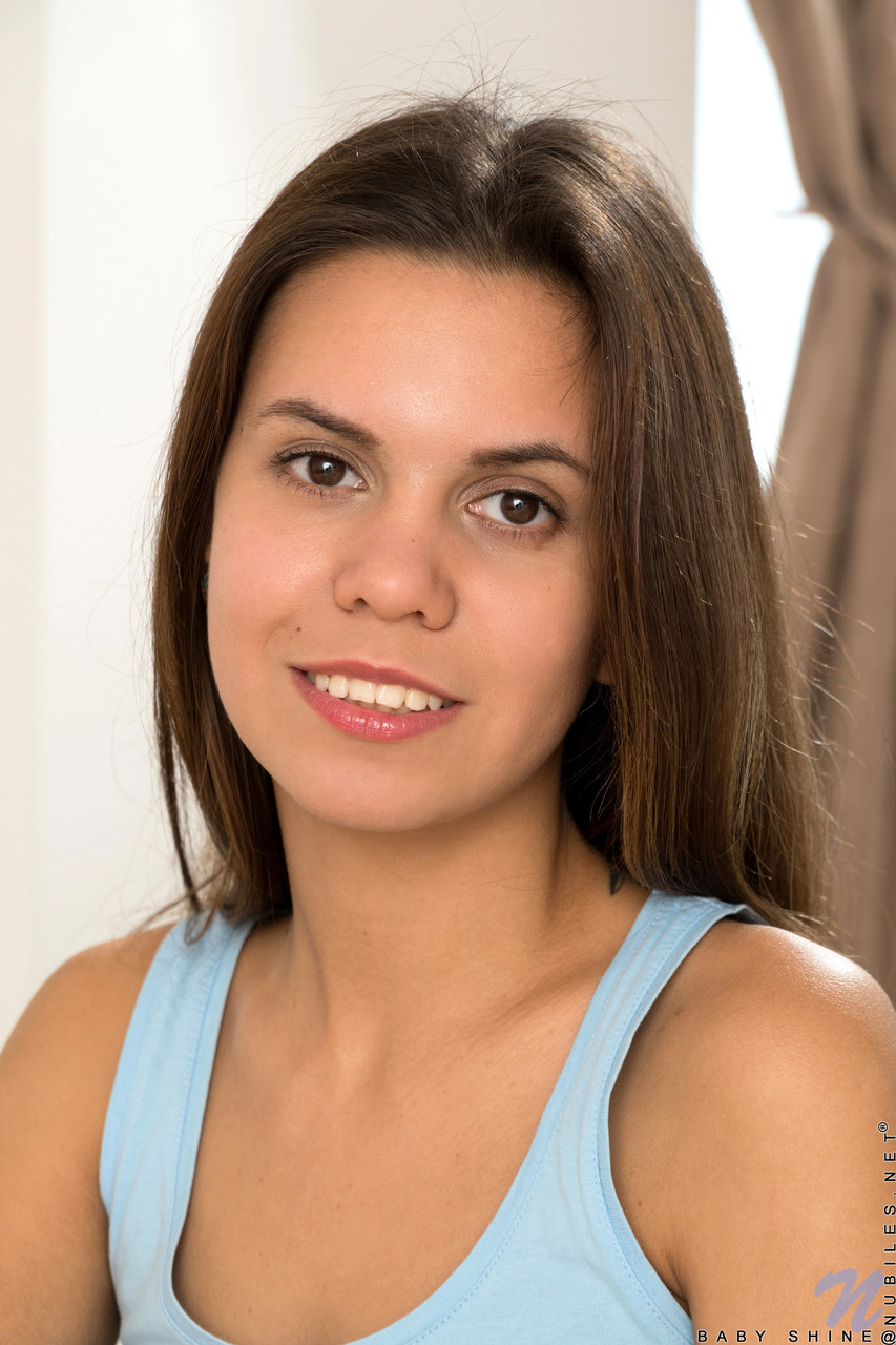 Petite Russian Baby Shine Strips Fingers Herself Playing With Bubbles